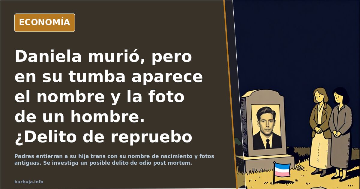 Daniela murió, pero en su tumba aparece el nombre y la foto de un hombre. ¿Delito de odio transfobo post mortem?