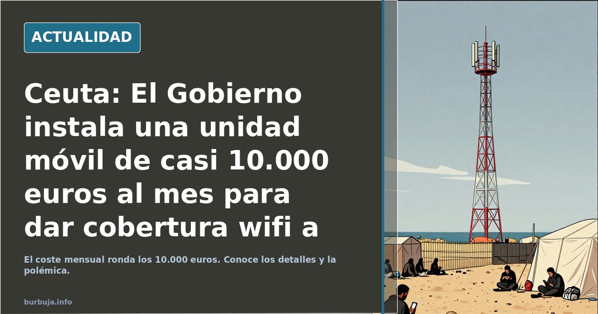 Ceuta: El Gobierno instala una unidad móvil de casi 10.000 euros al mes para dar cobertura wifi a los invasores en el CETI y del Trampolín de Ceuta