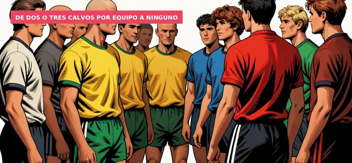 De dos o tres calvos por equipo a ninguno
