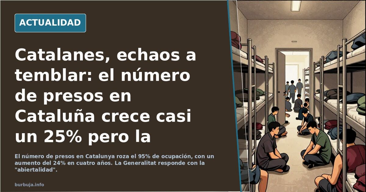 Catalanes, echaos a temblar: el número de presos en Cataluña crece casi un 25% pero la Generalitat tiene una solución