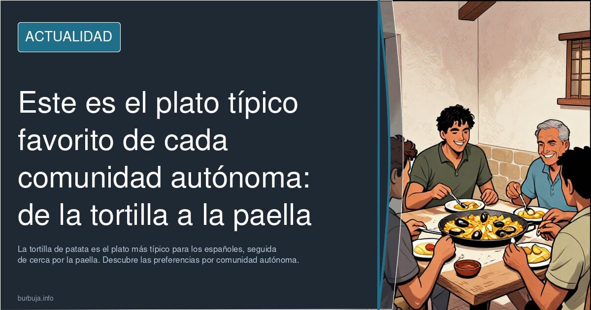 Este es el plato típico favorito de cada comunidad autónoma: de la tortilla a la paella