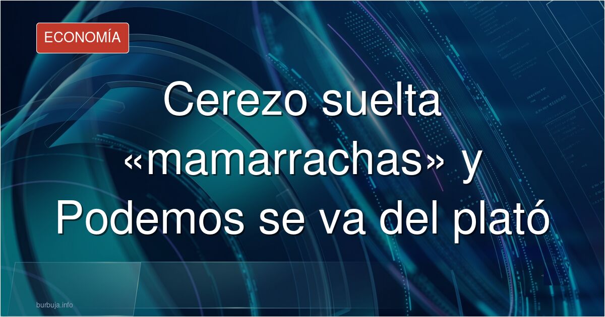 Plató de una tertulia política donde un colaborador abandona el programa tras un insulto a dirigentes de Podemos