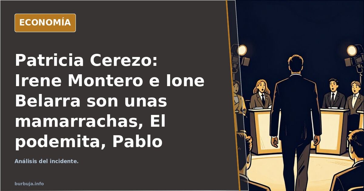 Patricia Cerezo critica a Montero y Belarra en televisión