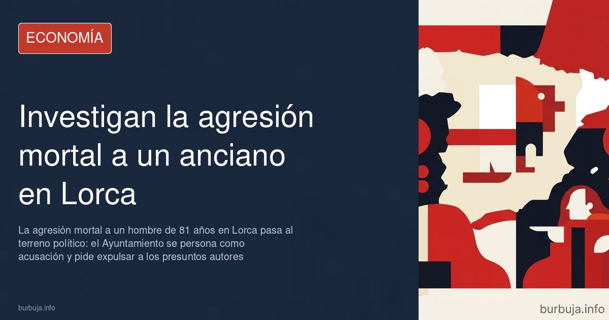Calle de Lorca, en Murcia, escenario de la agresión a un hombre de 81 años que permanece en estado crítico