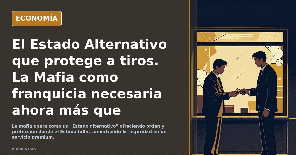 El Estado Alternativo que protege a tiros. La Mafia como franquicia necesaria ahora más que nunca