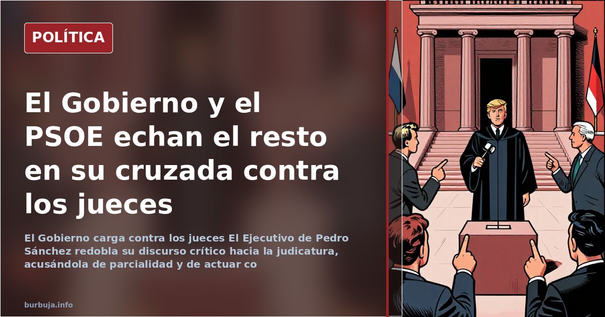 El Gobierno y el PSOE echan el resto en su cruzada contra los jueces