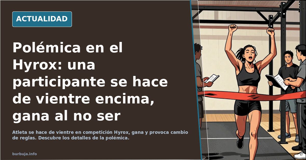 Polémica en el Hyrox: una participante se hace de vientre encima, gana al no ser excluida y obliga a cambiar las normas de la competición.