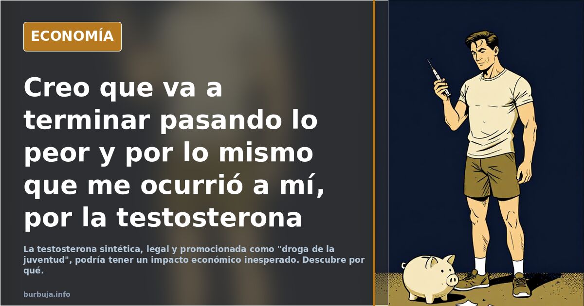 Creo que va a terminar pasando lo peor y por lo mismo que me ocurrió a mí, por la testosterona sintética.