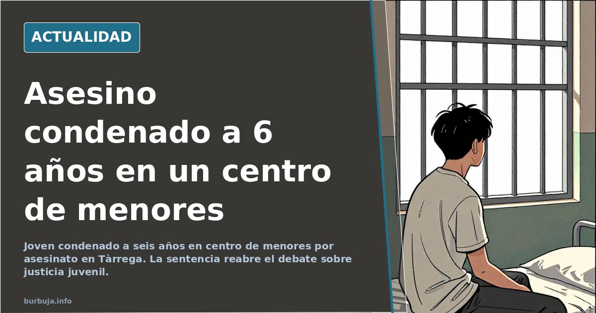 Asesino condenado a 6 años en un centro de menores