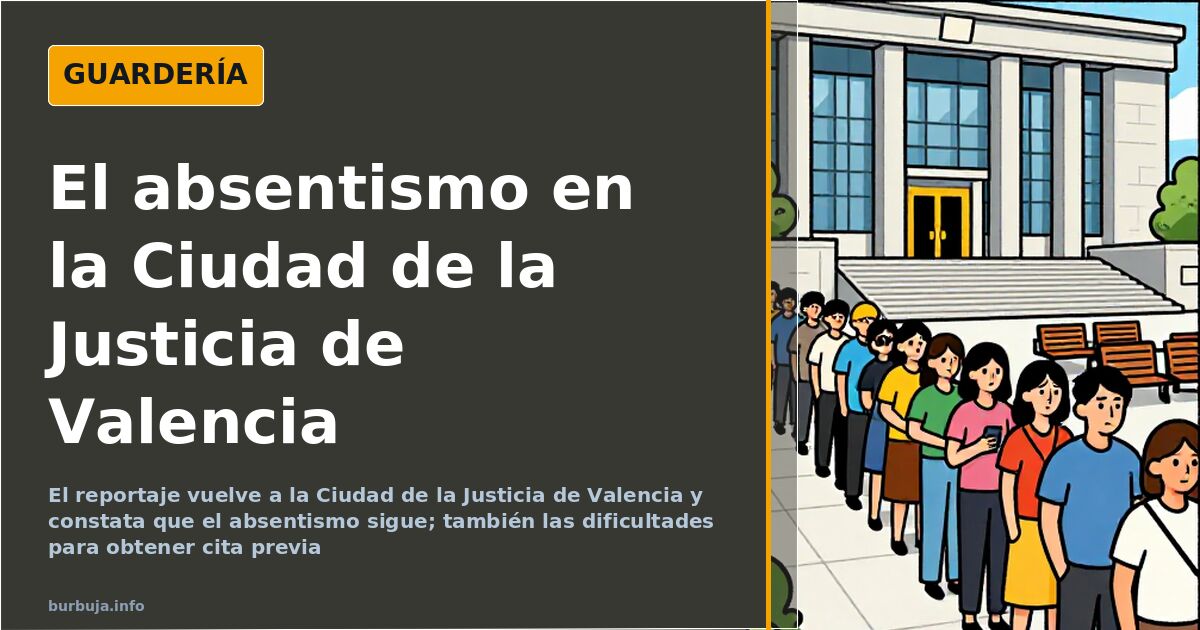Absenteeism in Valencia's Justice System Continues, According to Report