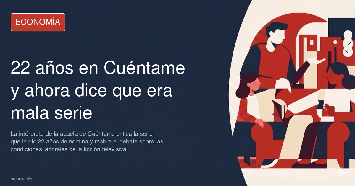 Fotograma de la serie Cuéntame cómo pasó con la actriz que interpreta a la abuela Herminia junto a la familia Alcántara