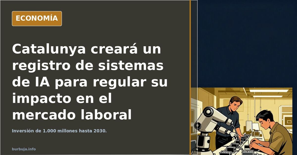Catalunya creará un registro de sistemas de IA para regular su impacto en el mercado laboral
