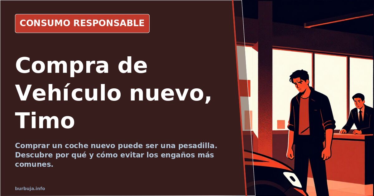 Compra de Vehículo nuevo, Timo