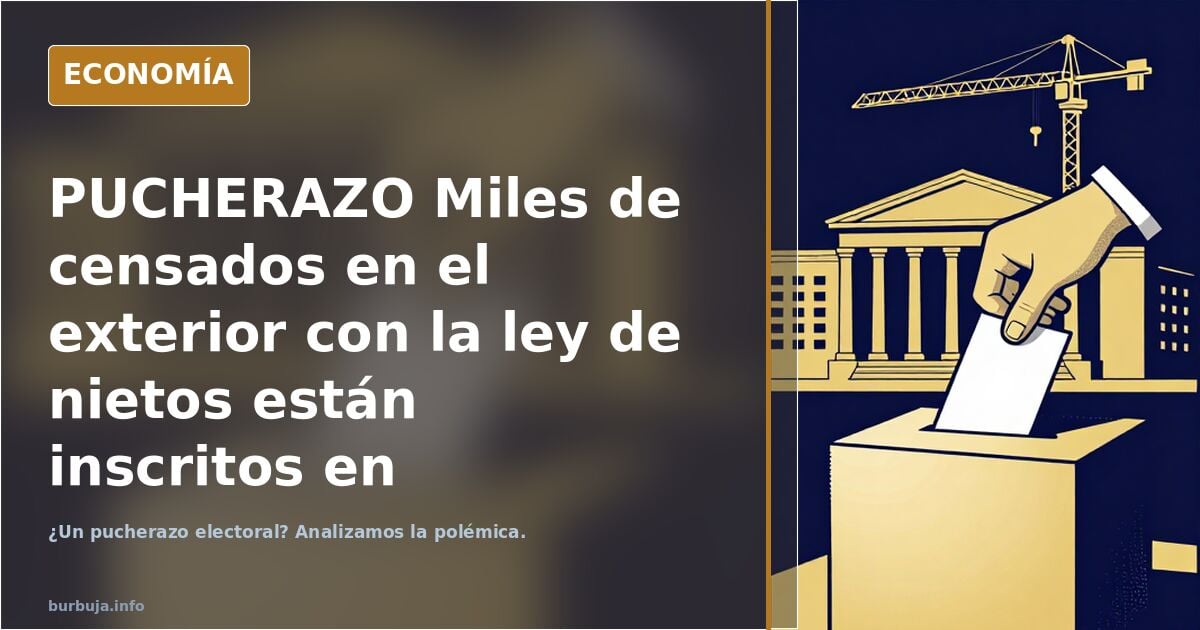 PUCHERAZO Miles de censados en el exterior con la ley de nietos están inscritos en municipios que no existían en 1955