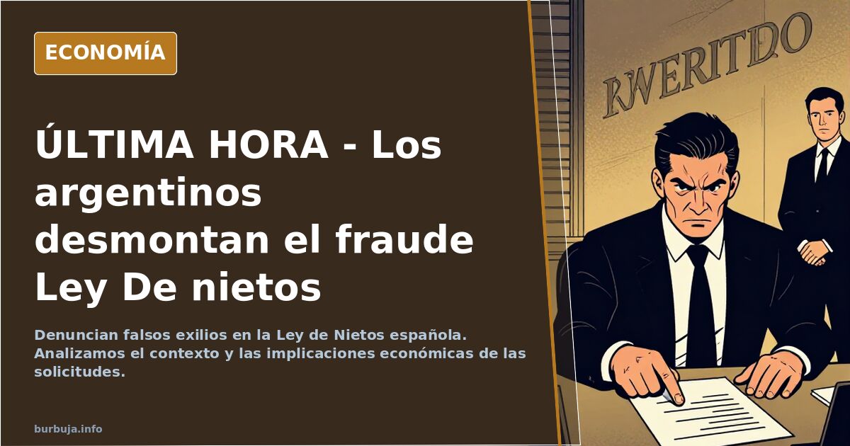 ÚLTIMA HORA - Los argentinos desmontan el embeleco Ley De nietos