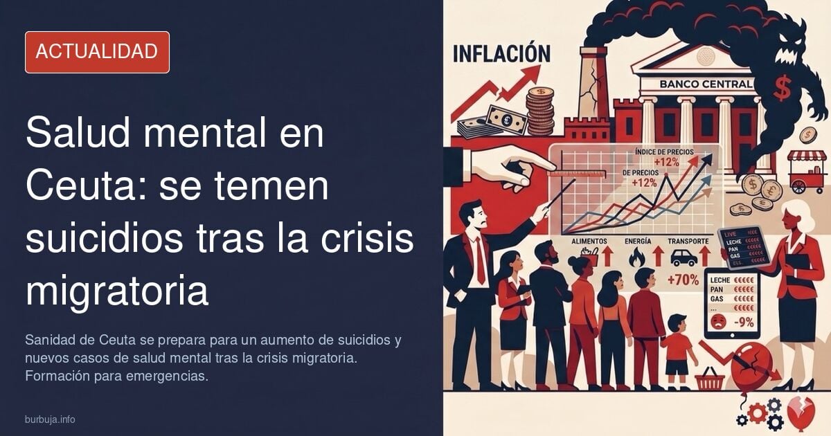 Saben que va a haber perecidos en Ceuta por la oleada turística: Sanidad se prepara para un aumento de suicidios en la ciudad.