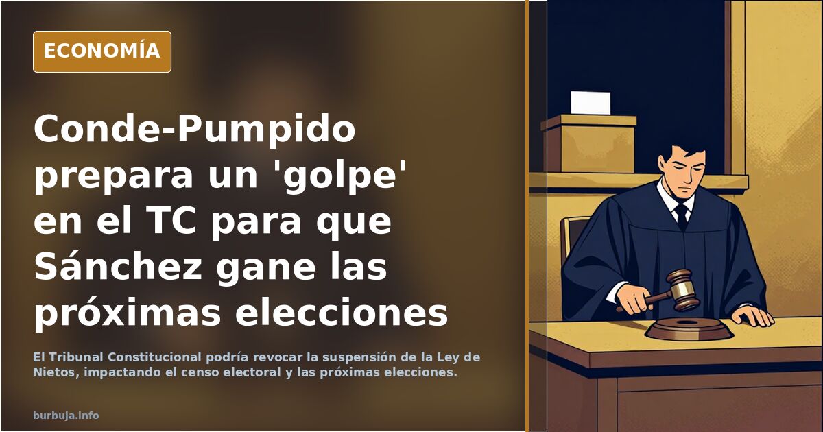 Conde-Pumpido prepara un 'golpe' en el TC para que Sánchez gane las próximas elecciones con la Ley de Nietos