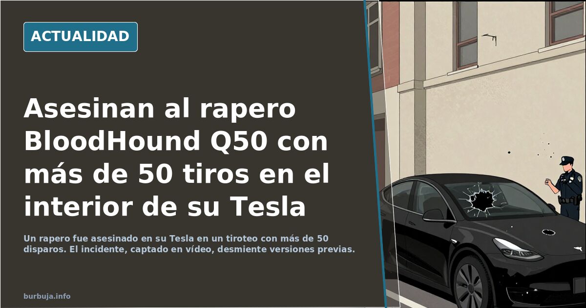 Asesinan al rapero BloodHound Q50 con más de 50 tiros en el interior de su Tesla