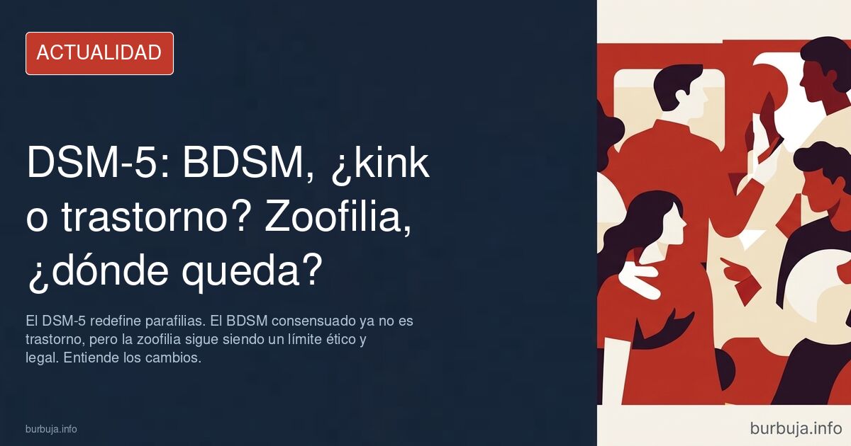 ¿POR QUE CIERTAS CONDUCTAS COMO LA ZOOFILIA Y EL BDSM YA HAN SALIDO EXCLUIDAS DEL MANUAL DE PSIQUIATRIA..DEL LLAMADO DSM 5