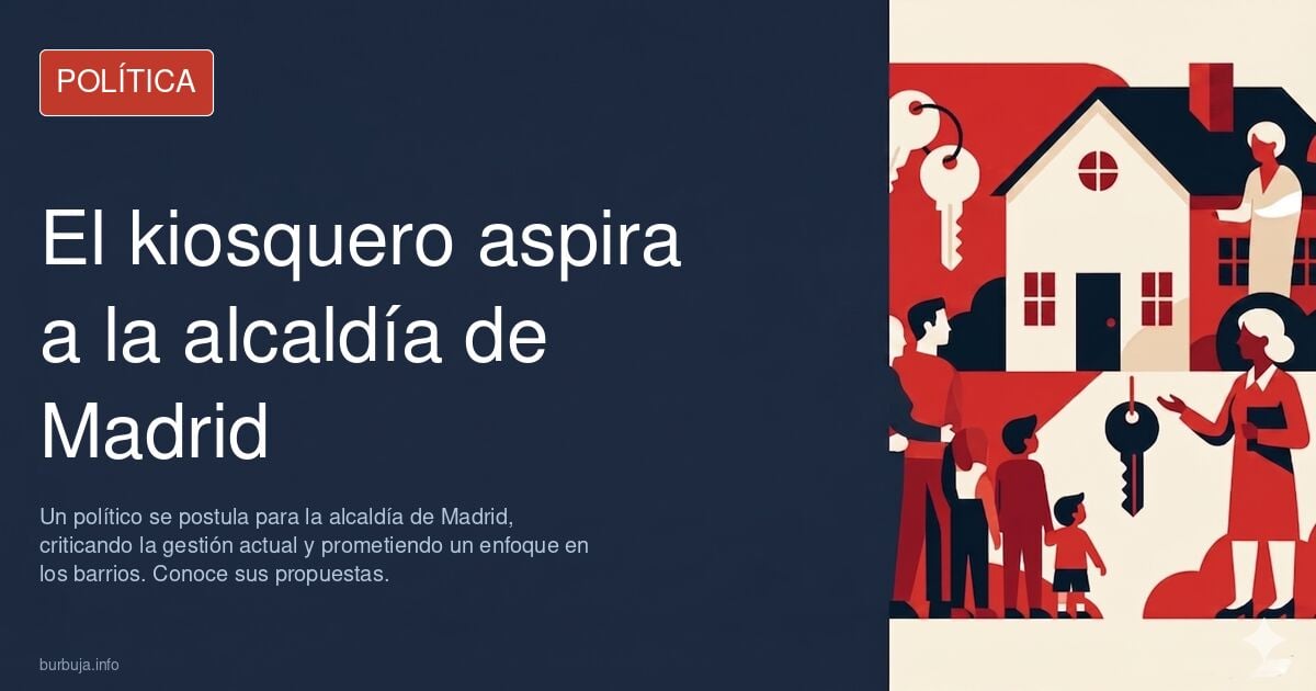 URGENTE: el KIOSKERO quiere ser ALCALDE de MADRID