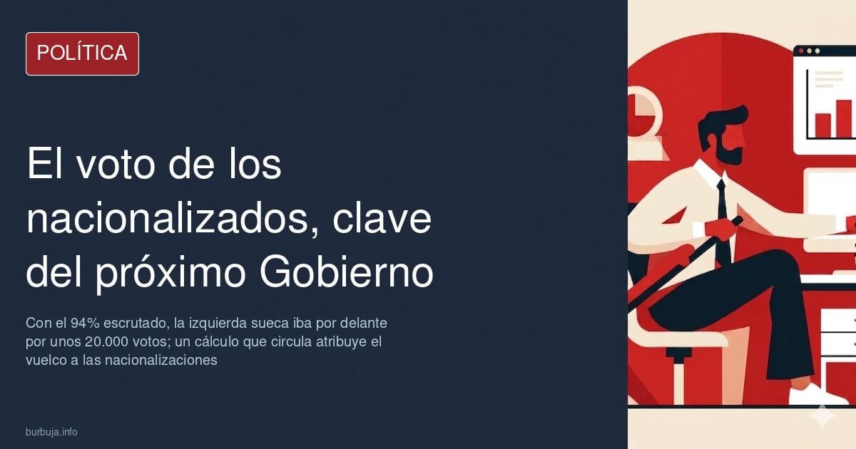 Urna electoral y papeletas frente a un parlamento en ilustración sobre el voto inmigrante en las elecciones