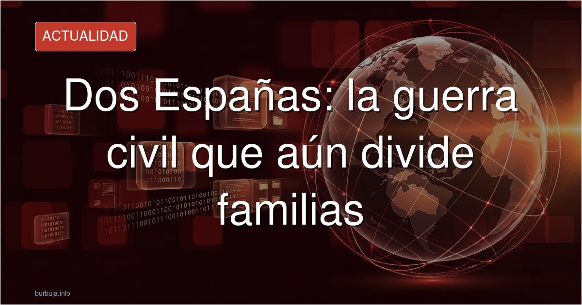 Ilustración de las dos Españas con hermanos divididos entre los bandos de la Guerra Civil española