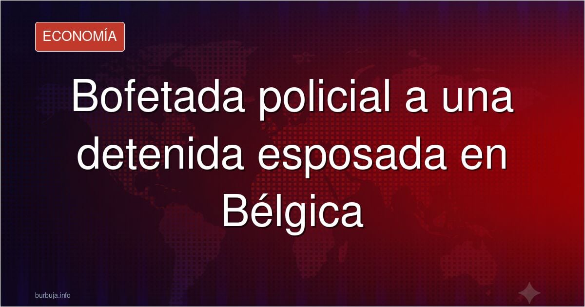Fotograma del vídeo de una detención en Bélgica donde un agente abofetea a una mujer con las manos esposadas