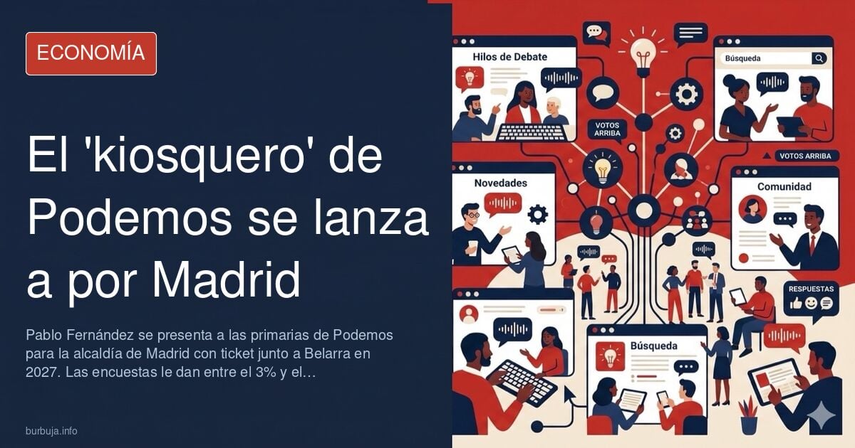Pablo Fernández, coportavoz de Podemos, durante una comparecencia ante los medios de cara a las elecciones municipales de Mad