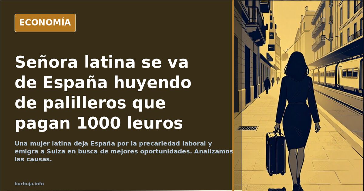 Señora latina se va de España huyendo de palilleros que pagan 1000 leuros
