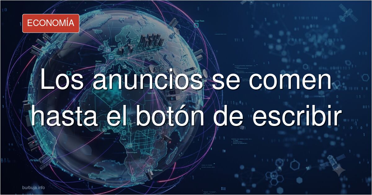 Página de una comunidad de inversión con anuncios superpuestos que tapan el contenido y la caja de comentarios en el móvil