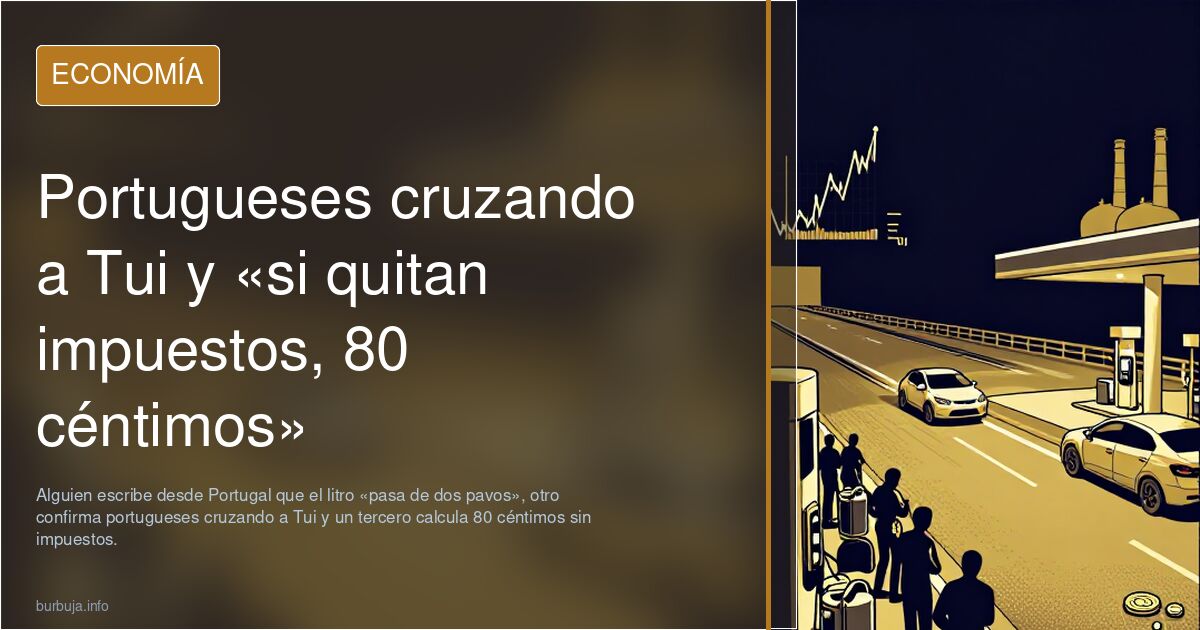 Portugueses cruzando a Tui y «si quitan impuestos, 80 céntimos»