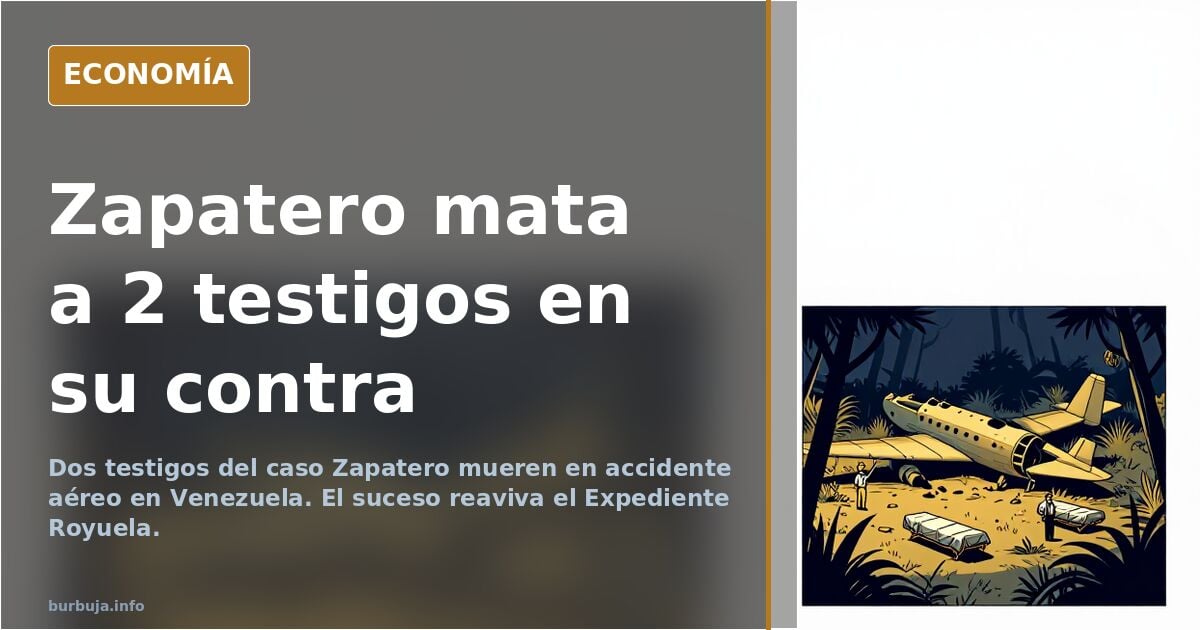 Zapatero mata a 2 testigos en su contra