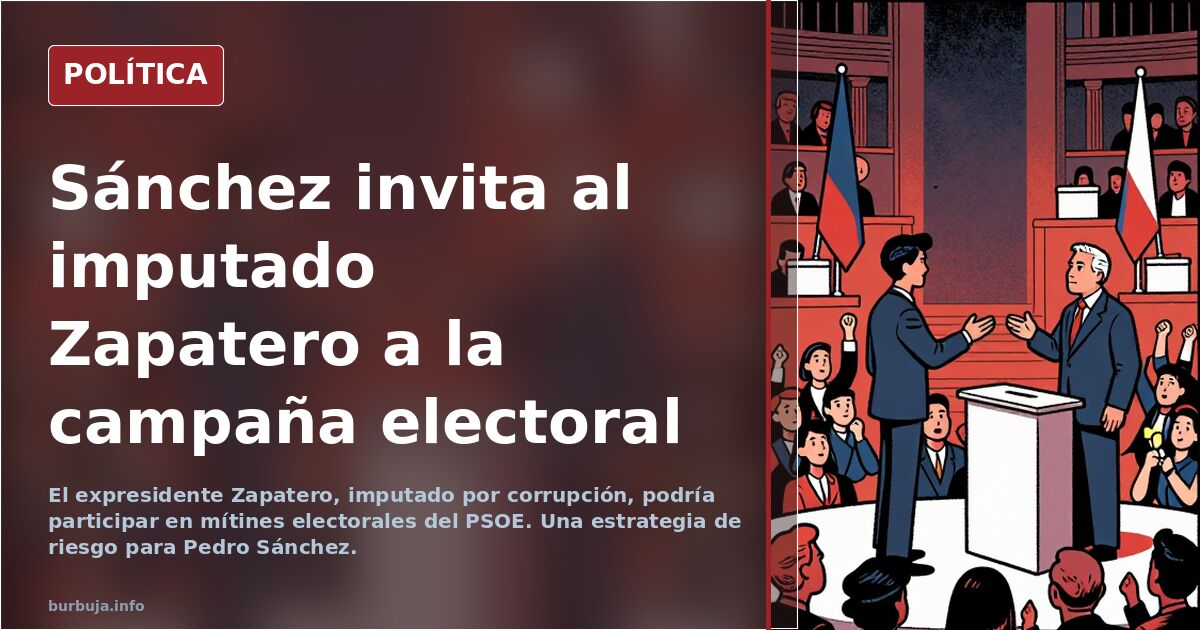 Sánchez invita al imputado Zapatero a la campaña electoral