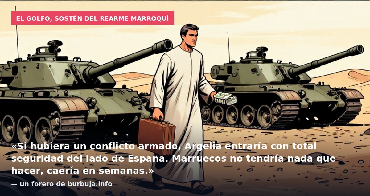 El Golfo, sostén del rearme marroquí: «Si hubiera un conflicto armado, Argelia entraría con total seguridad del lado de España. Marruecos no tendría nada que hacer, caería en semanas.» — un forero de burbuja.info