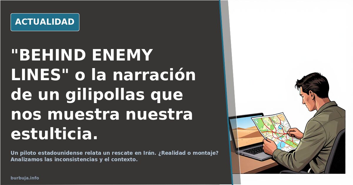 "BEHIND ENEMY LINES" o la narración de un gilipollas que nos muestra nuestra estulticia.