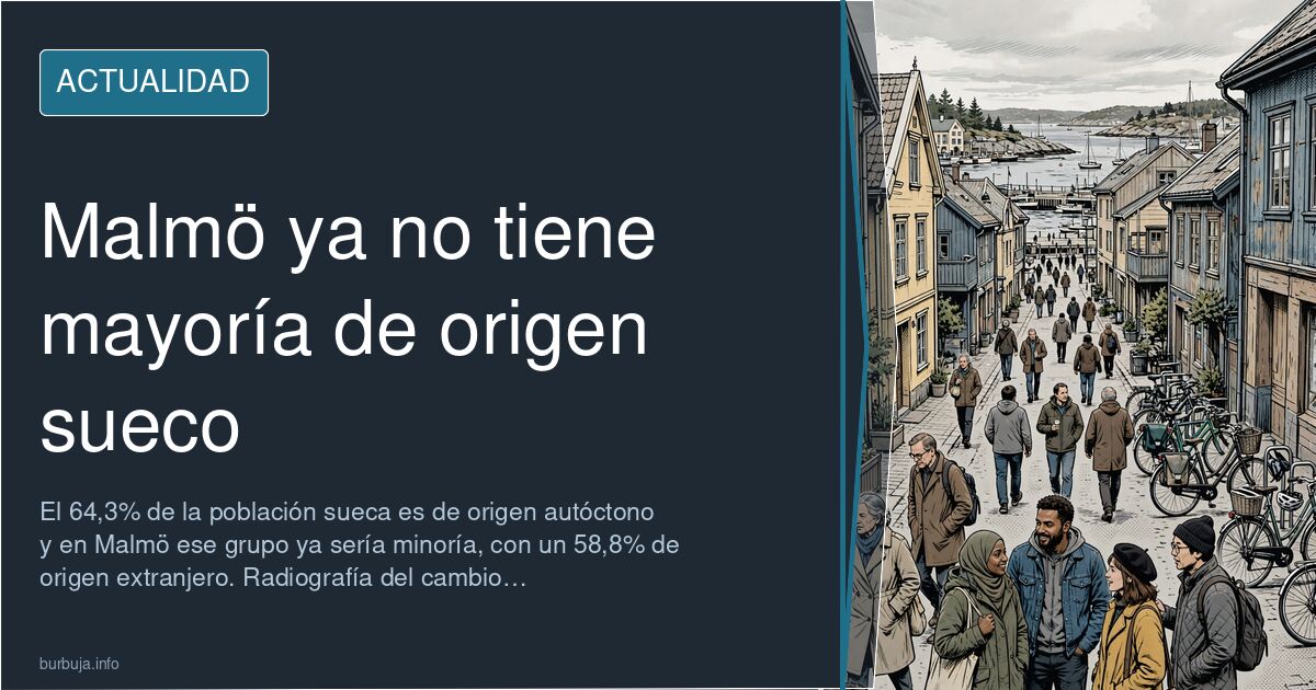 Suecia: solo el 64,3% de la población es de origen autóctono