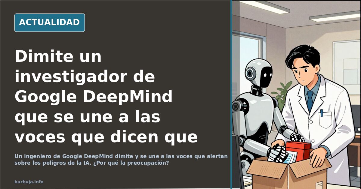 Dimite un investigador de Google DeepMind que se une a las voces que dicen que la IA "podría matarnos"