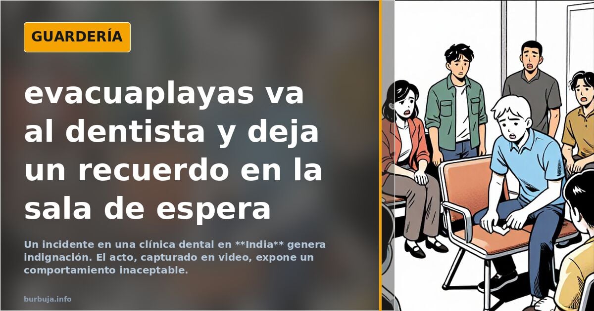 evacuaplayas va al dentista y deja un recuerdo en la sala de espera