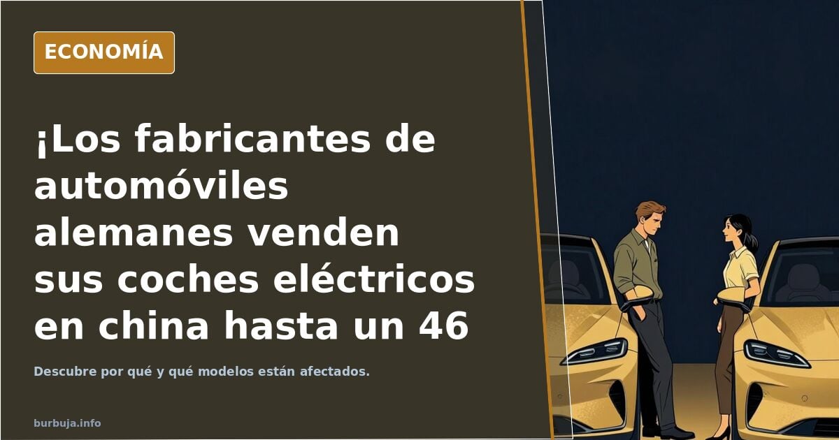 ¡Los fabricantes de automóviles alemanes venden sus coches eléctricos en china hasta un 46 % más baratos que en Europa!