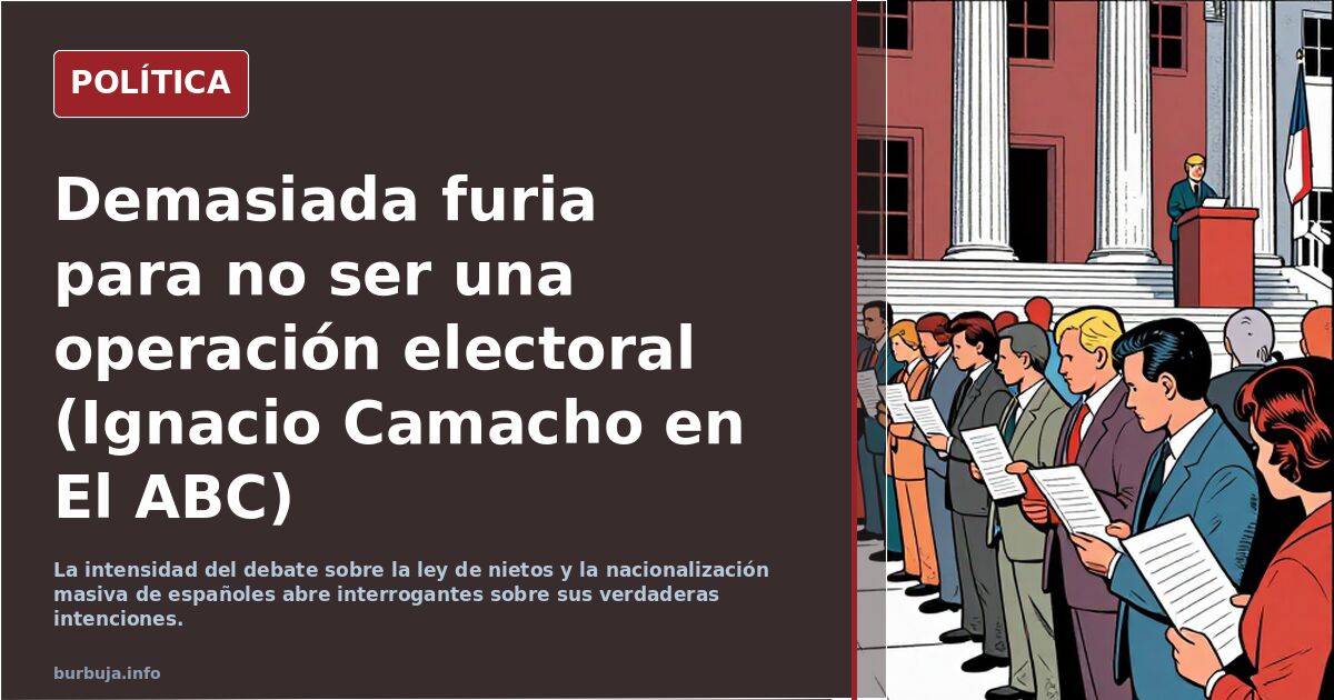 Demasiada furia para no ser una operación electoral (Ignacio Camacho en El ABC)