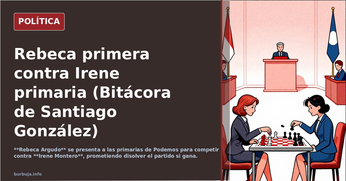 Rebeca primera contra Irene primaria (Bitácora de Santiago González)