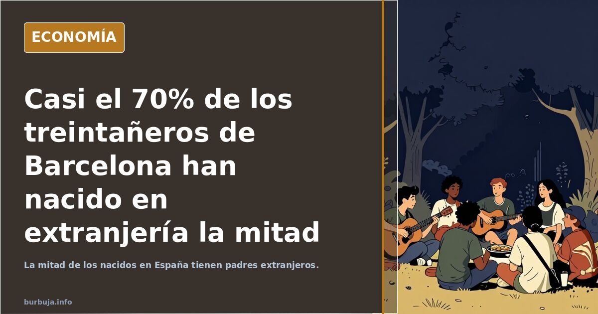 Casi el 70% de los treintañeros de Barcelona han nacido en extranjería la mitad del 30% de padres extranjeros