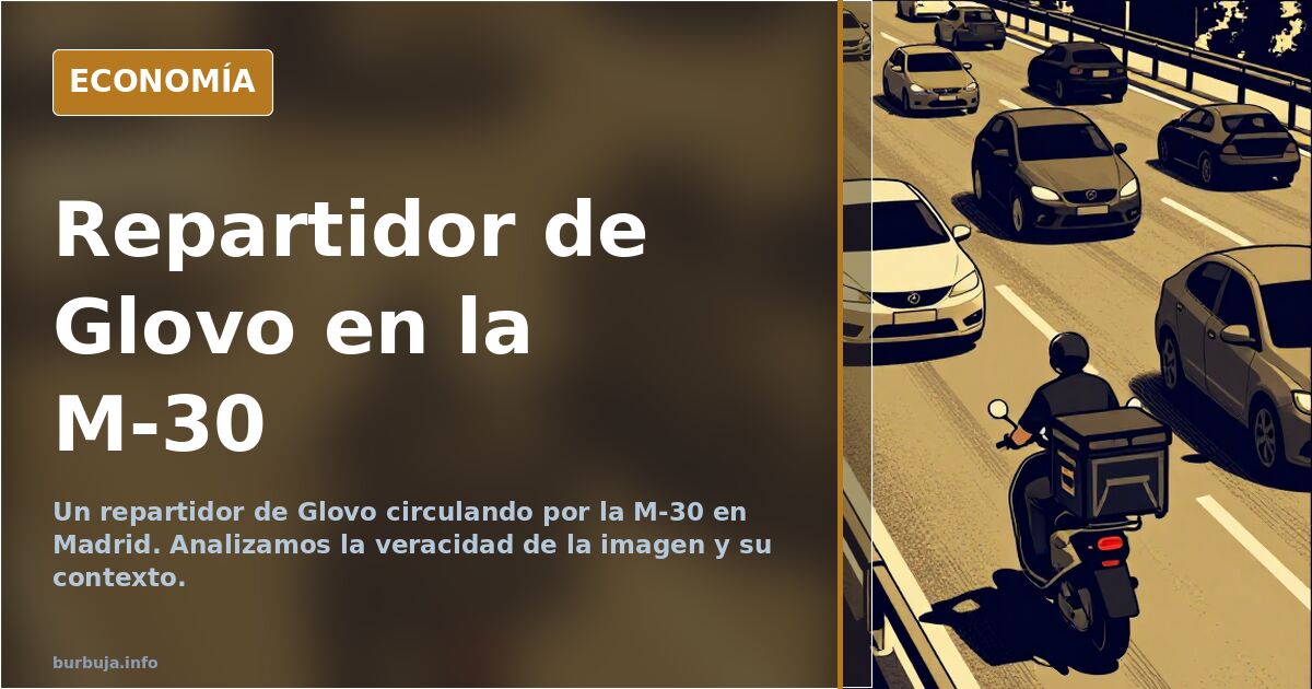Repartidor de Glovo en la M-30