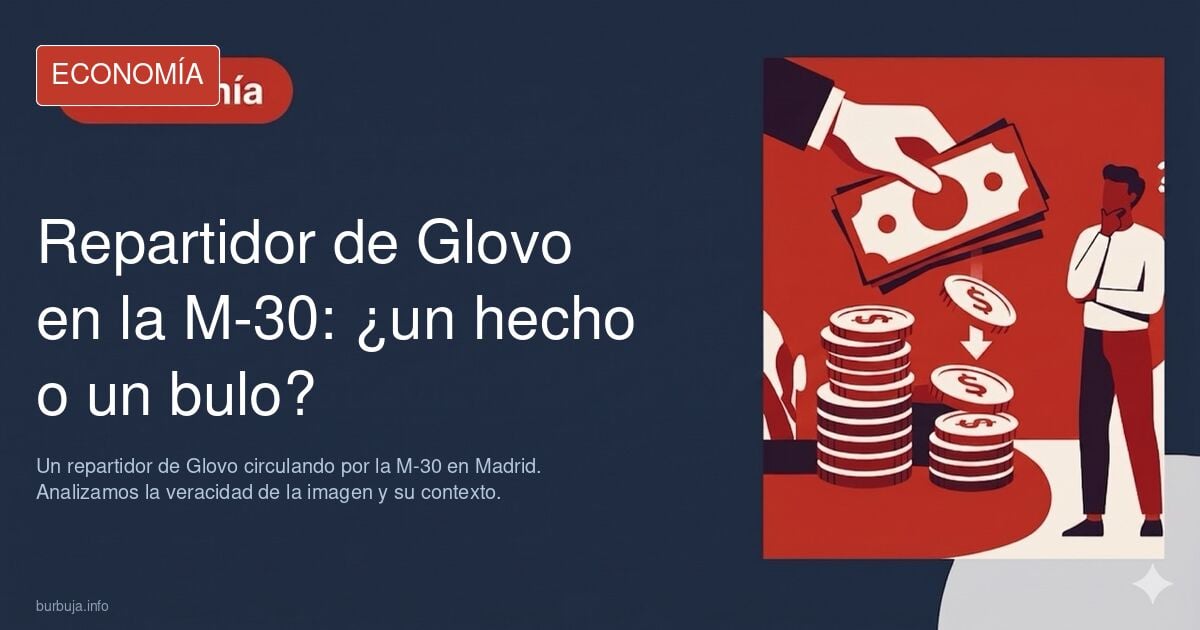 Repartidor de Glovo en la M-30