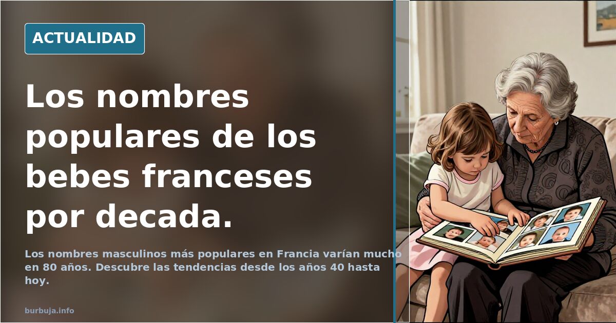 Los nombres populares de los bebes franceses por decada.