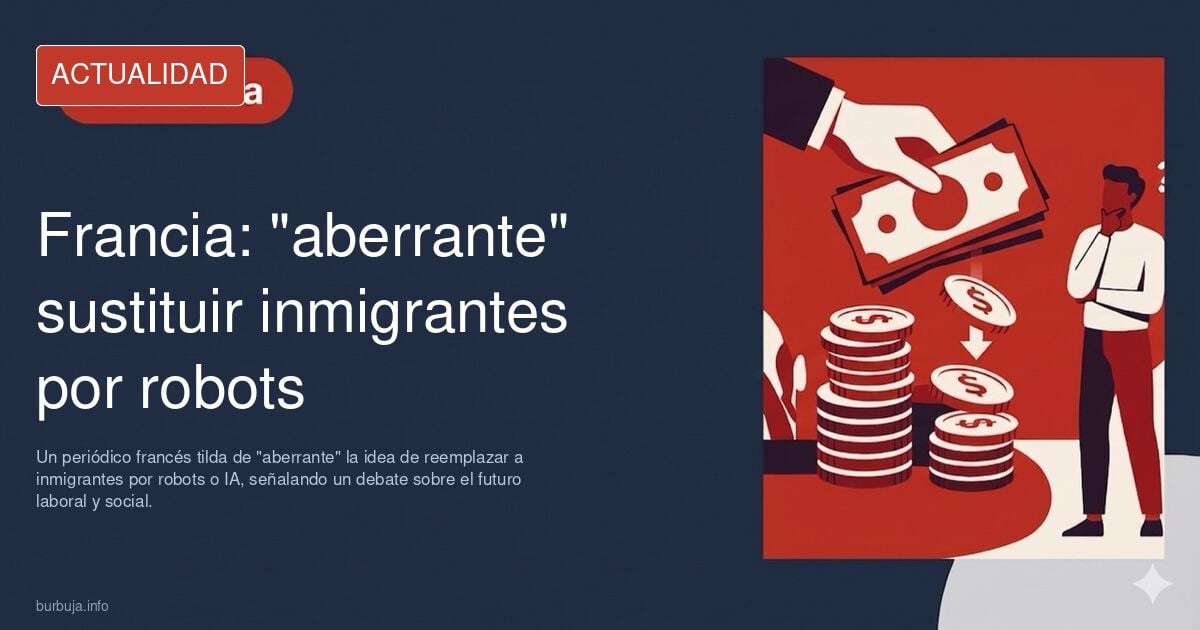 Un periodico francés considera aberrante querer remplazar a los forasteros con robots o I.A.