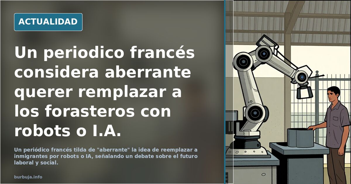 Un periodico francés considera aberrante querer remplazar a los inmigrantes con robots o I.A.