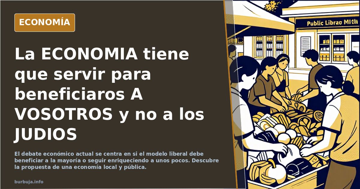 La ECONOMIA tiene que servir para beneficiaros A VOSOTROS y no a los hebreoS