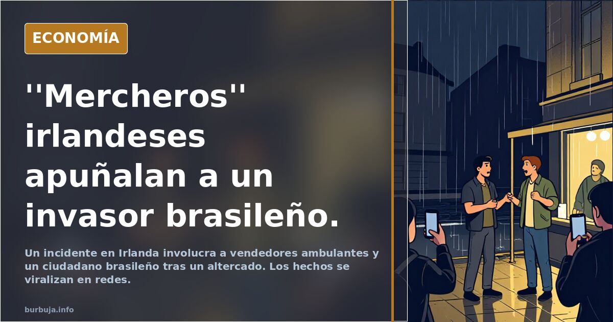 ''Mercheros'' irlandeses apuñalan a un invasor brasileño.