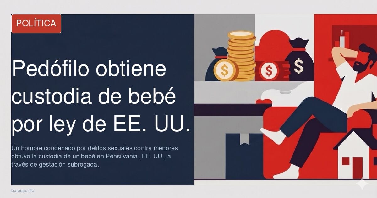 Un pedofilo lgtb obtuvo la custodia de un bebé en Estados Unidos.